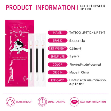 New Cotton Swab Lip Gloss Tattoo Lipstick Velvety Waterproof Matte Lip Gloss Portable Lip gloss Women Use Of Vacation Tourism