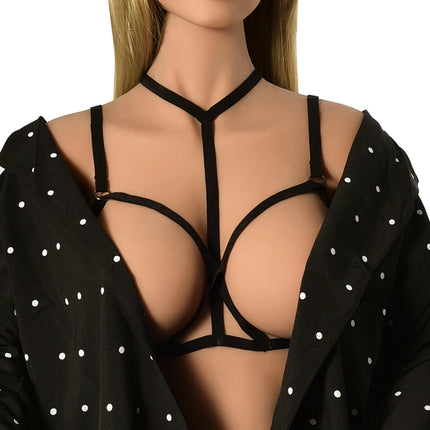 Hollow Out Harness Strappy Lingerie Bondage Body Harness Bra Lingerie Crop Tops Cage Lingerie Harness Belt Fetish Wear Women