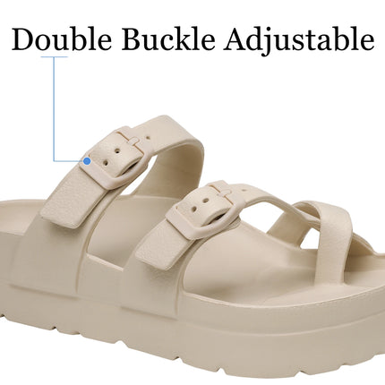 KIDMI Womens Platform Sandals with Arch Support Women Sandals Outdoor Light Beach Sandal Woman Comfort Ultra Cushion EVA Slides