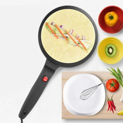 Electric Crepe Maker Stick Proof Round Home Pancake Machine With Long Handle For Egg Roll Tortilla Black