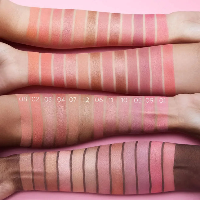 KIKO Unlimited Blush Long-Lasting Rouge Powder Blusher with Buildable Results Lipstick Cheek Pocket Blush Easy to Apply Color