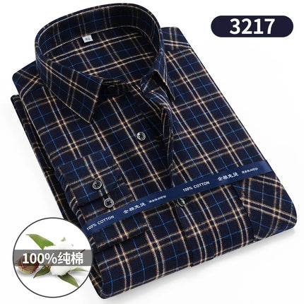 11XL Fits 160 KG Men's Flannel Shirts Long Sleeve Big and Tall 100 Cotton Men's Plaid Flannel Shirts Long Sleeve with Pockets