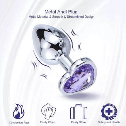 S/M/L Anal Plug Metal Adult Sex Toys For Women Men Crystal Erotic Bullet Butt Plug Stimulator Prostate Massager Intimate Goods