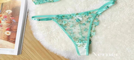 Soutien-Gorge Brodé Dentelle Femme Ultra Mince Transparent Sans Rembourrage Armature Push Up Doux Lingerie Séduisante 32-38