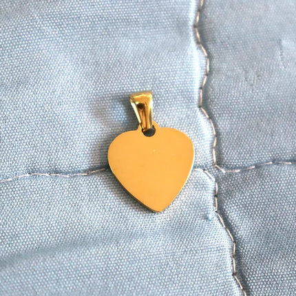 20pcs Heart 304 Stainless Steel Stamping Blank Tag Pendants Charms With Snap on Bails For Necklace Jewelry Making Gift