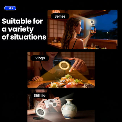 Mini Magnetic LED Selfie Fill Light Portable Folding Cool Warm Dual Color Mobile Phone Taking Photos Universal Pocket Fill Light