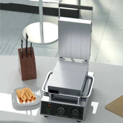 220v Home 220V Ice Cream Egg Pastry Machine Crispy Egg Roll Machine Baked Waffle Cake Baking Pan Crispy Machine Baking Tools
