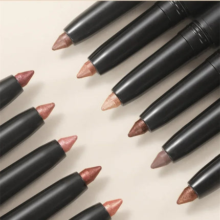 Glitter Brown Eyeshadow Pen Waterproof Lasting Shimmer Matte Lying Silkworm Eyeshadow Pencil Highlighter Stick Eyes Makeup Tools