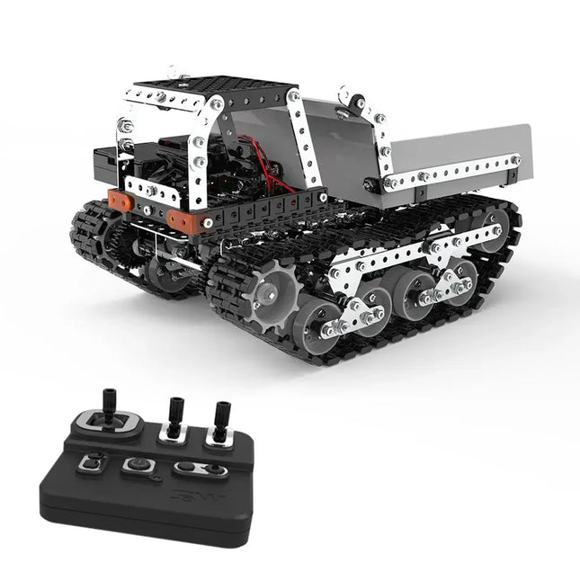 Metal Building Blocks Assembly Rc Truck 10ch Tracked Dump Truck Remote Control Trucks Screws Nuts Metal 3d Model For Boys
