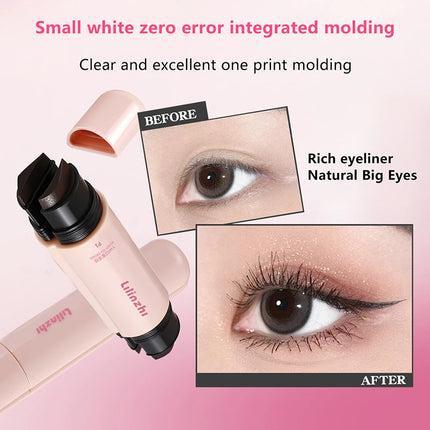 1Pc Magnetic Double Head Stamp Eyeliner Pen Waterproof Quick-Drying Black Brown Liquid Eye Liner Makeup Cosmetics Set