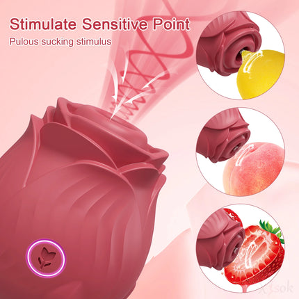 Sucking Vibrator Rose-Toy Sex Toys Clitoral Vibrator for Women Couples Clit Sucker Nipple Stimulating  Female Masturbating 18+