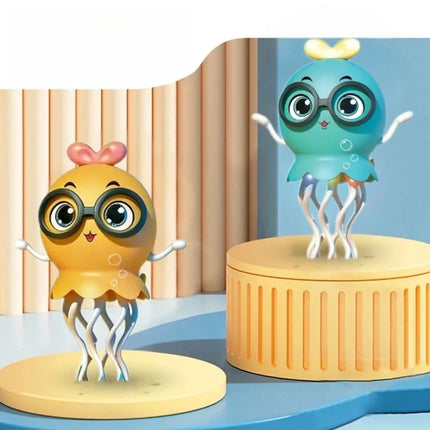 Best Selling Electric Quirky Dancing Bow Tie Shaped Jellyfish Automatic Sensing Obstacle Avoidance Light Up Toy Birthday Gift