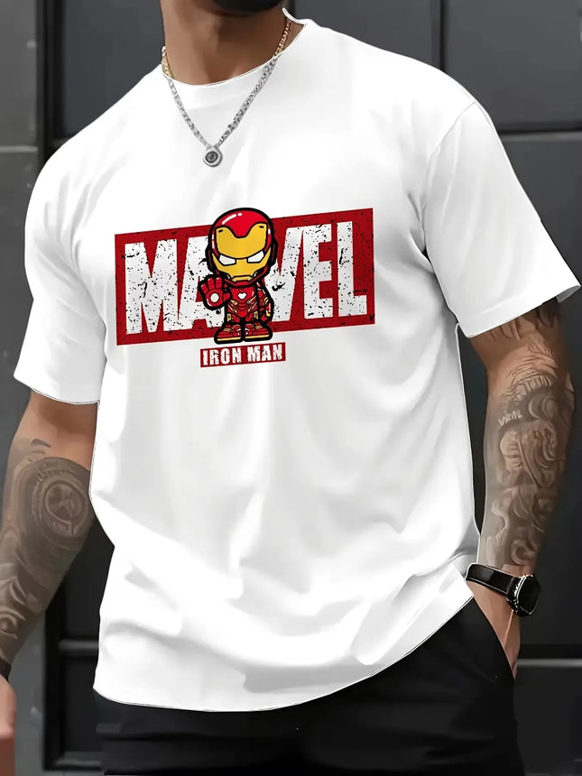 Iron for Man Graphic Men's T-Shirt Superhero Tops Marvel Anime T Shirt