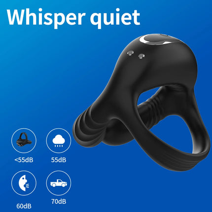 App Control Vibrator Penis Perineum for Men Silicone Cock Rings Testicle Trainer Scrotum Stimulator Massager Cockring Adult Toy