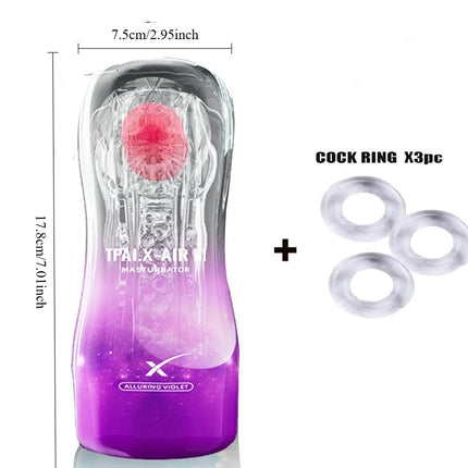 Male Aircraft Cup Masturbator / Masturbateur Masculin Coupe d'Avion — Powerful Suction | TPE Soft | 7 Colors | Adult Toy 18+
