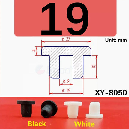Black Silicone Rubber Hollow Stopper Plug Sealing Hole Caps Dust Plugs Pipe Tube Inserts Bungs Blanking End Cap
