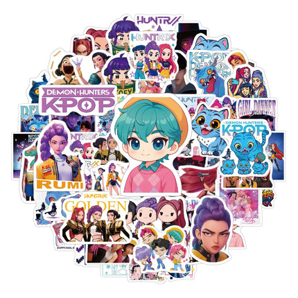 100PCS Kpop Girl Group Stickers Set Waterproof Glossy Cartoon Decals for Phone Case Luggage Laptop Skateboard - DIY Decor