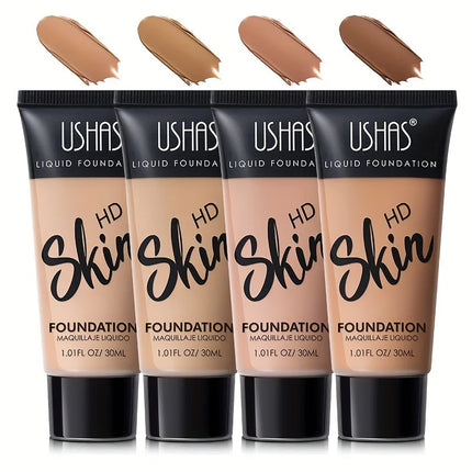 USHAS Concealer Matte Liquid Foundation Brightening Long-lasting Moisturizing Oil Control Waterproof Skin Natural
