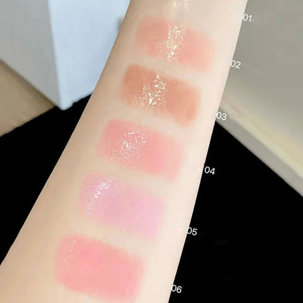 Water Gloss Cheek Cream Monochrome Blush Paste Mud Purple Orange Tint Brighten Lips Cheek Contour Rouge Waterproof Makeup Blush