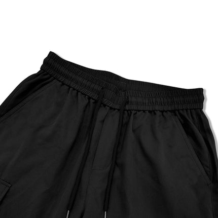 3D pockets, street-bombing workwear, trendy functional lacing, loose-fitting casual pants, men's straight-cut fashion