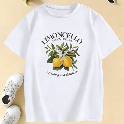 Kids Lemon Design Funny T-Shirts Children's T-Shirt Boys Girls Summer Spring Casual Top Tee Shirt