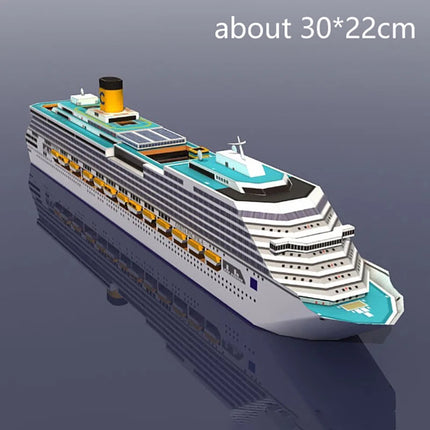New 1PC Cruise Ship Paper Model Cruise Ship 3D Paper Model DIY Puzzle Manual Papercrafts Toy