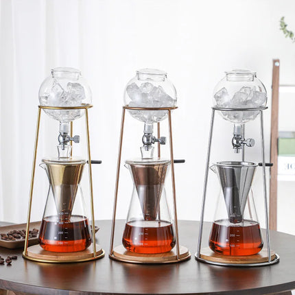 Ice-drip coffee pot teapot stand set ice-drip household drip-type hydraulic hand-pour cold brew tea dripping pot