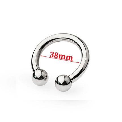 Stainless Steel Penis Sex Toys for Men Cock Ring Metal Penis Lock Bondage Head Glans With Ball Beads Delay Ejaculation Cockrings