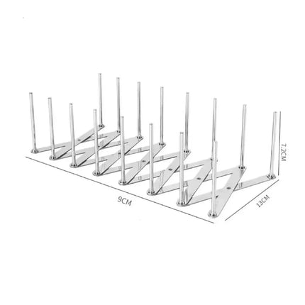 Retractable Storage Rack Space Saving Pot Lid Holder Space-Saving Stainless Steel Plate Dish Rack Heavy Duty For Kitchen Tools