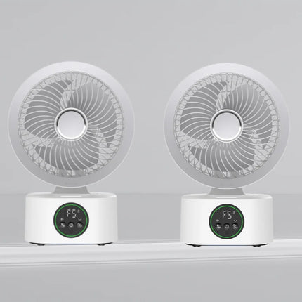Portable Wall-Hanging Fan With Remote Control Smart Voice Rechargeable USB Household Electric Folding Fan Nightlight Air Cooler