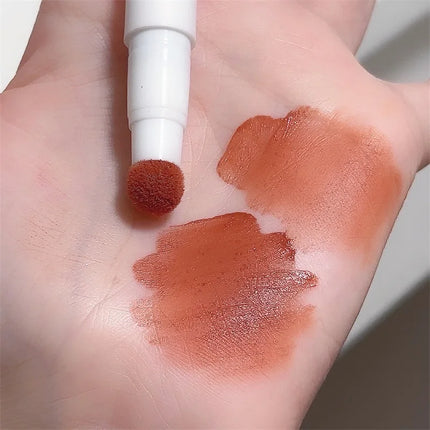 Matte Lip Mud Air Cushion Lips Cream Brick Red Lip Glaze Powder  Lipstick Pen Non-Stick Cup Female Lip Tint Korean Makeup