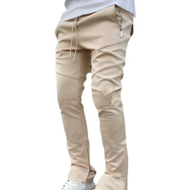 2025 Sport Pants Men's Korean Autumn Bunched Ankle Pants Stretch Slim Schoolbag Bag Fashion Brand Running Casual Long Pants
