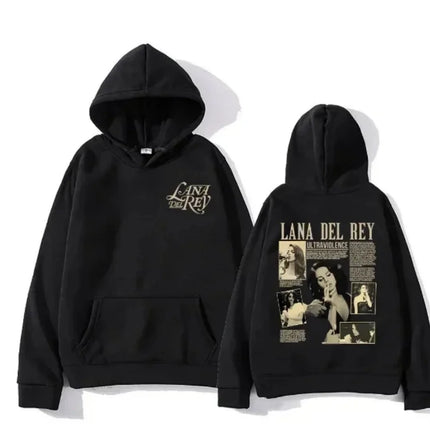 Lana Del Rey Singer's Casual Hoodie Unisex Harajuku Style Long Sleeve Sweatshirt Printed Street Trendy Sweater