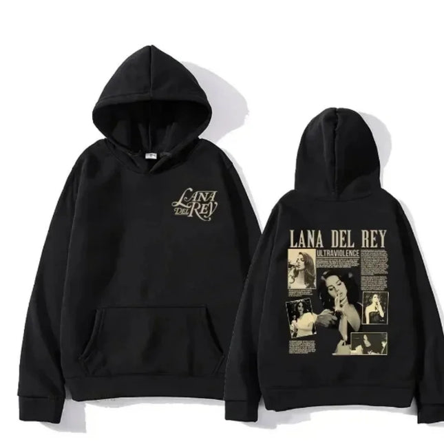 Lana Del Rey Singer's Casual Hoodie Unisex Harajuku Style Long Sleeve Sweatshirt Printed Street Trendy Sweater