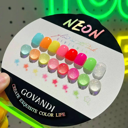 High-end Cream Milk 6pcs Gel Nail Polish Set 15ml Soak Off UV LED Gel Varnishes With Free Color Card For Nail Salon Lacquer 15ml