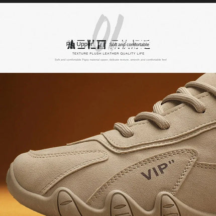 Ankle Boots For Men 2025 Spring Man Casual Sneakers Non Slip Khaki Work Mens Shoe Short Boots Loafers Lace Up Zapatillas Hombre
