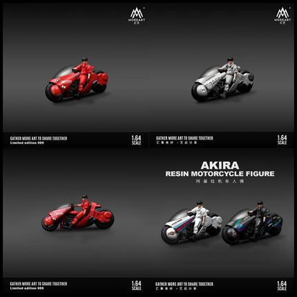 MoreArt Resin 1:64 Akira Motorcycle Doll Set Car Model Limited Edition Holiday Gifts Toys