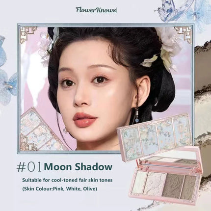 Original Flower Knows Chocolate Wonder-Shop Highlighter Contour Powder Face Palette For Women Bronzer Illuminator Highend Makeup