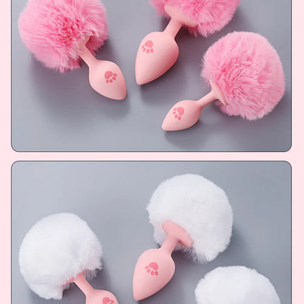 Runyu Cat Paw Anal Plug Sexy Adult Fetish Butt Plug Sexy Gadgets Penetration Anal Toy with Hairball Fox Tail But Pluk Sex Toys