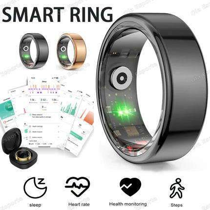 2026 Smart Ring For Man Women Blood Pressure Heart Rate Sleep Monitoring Smartring IP68 & 5ATM Waterproof Multi-sport Mode rings