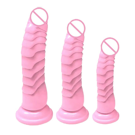 Realistic Dildo with Strong Suction Cup 3 Sizes Soft Flexible Penis Adult Sex Toy for Women Lesbian Couples G-Spot Vaginal Anal