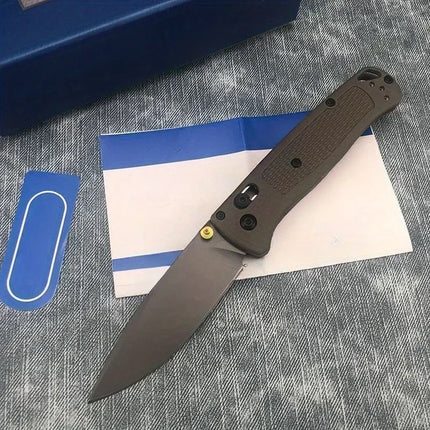 535 EDC Manual Open Folding Knife Landing Blade Flat Blade Satin Nylon Fiber Handle Used for Daily Carrying and Camping Knives