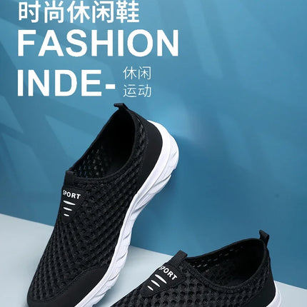 YRZL Lightweight Men Casual Shoes Breathable Slip on Male Casual Sneakers Anti-slip Men's Flats Outdoor Walking Shoes Size 39-46