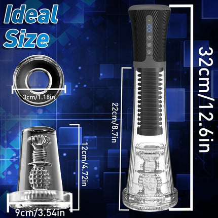 Realistic 3D Textured Ultimate Penis Pumping Experience 9 Frequency Vibrating & Sucking Automatic Male Masturbator Adult Toys 18