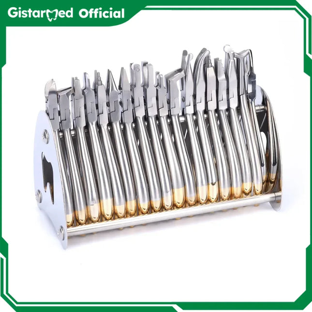 GISTARMED Dental 19Pcs/Set Orthodontic Plier With Bracket Dentistry Lab instrument Equipment Dentist Tools With TC Products