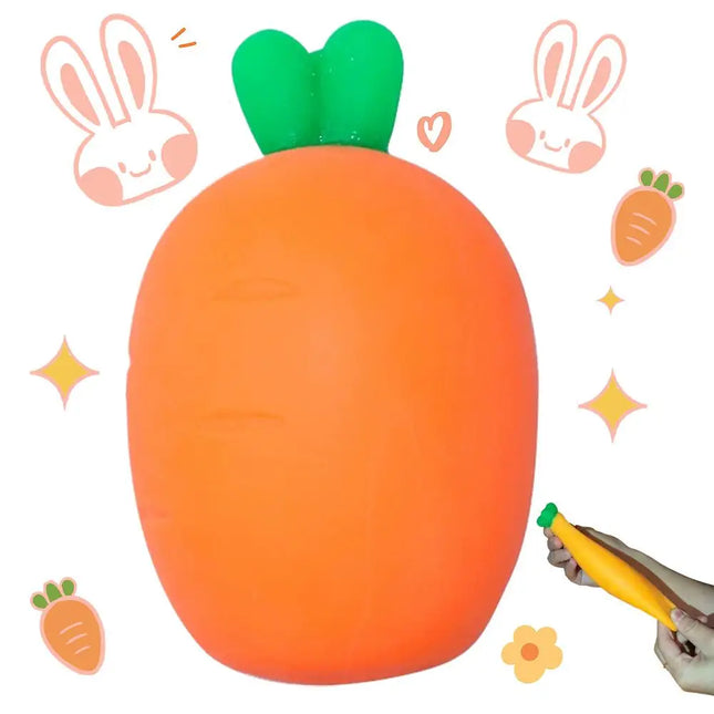Kawaii Carrot Squishy Toy Soft Slow Rising Simulation Vegetable Stress Relief Fidget Toys for Kids Adults Decompression Gift
