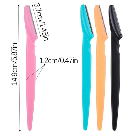 Portable Eyebrow Trimmer Blade Women's Face Shaver Safety Knife Makeup Scraper Hair Removal Tool for Eyebrow Epilation
