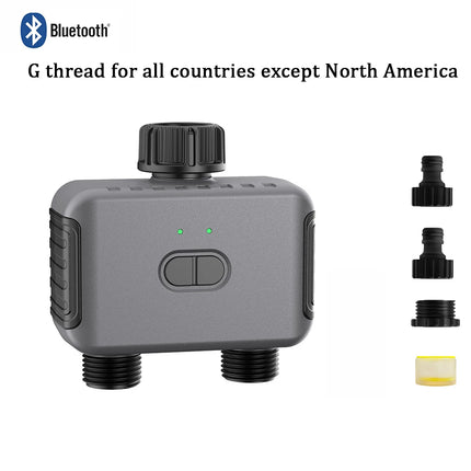 Zigbee/BT Automatic Water Timer Dual Hose Garden Irrigation Watering System Faucet Sprinkler Programmer support Alexa IPX5