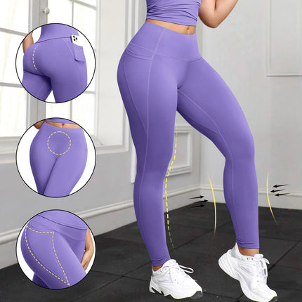 Leggings with Pockets for Women High Waist Tummy Control Workout Gym Yoga Pants Stretch Workout Running Fitness Casual Leggings