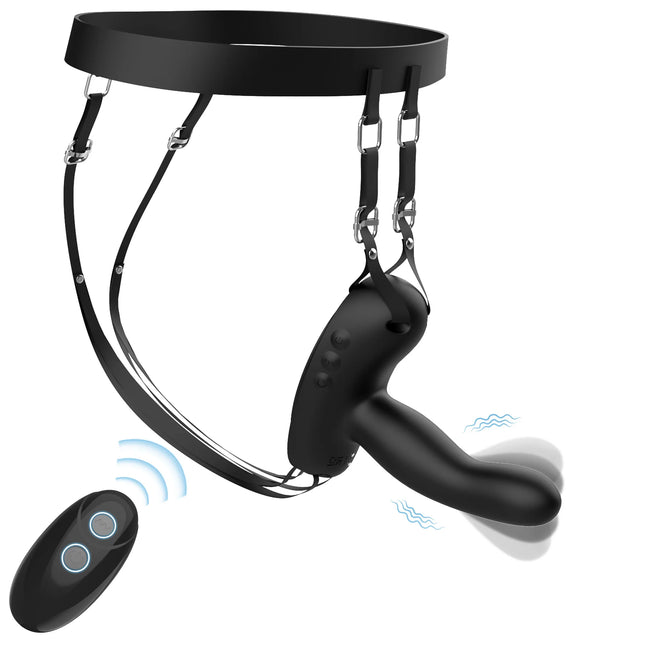 Strap On Dildo Anal Vibrator With Suction Cup Swing Prostate Massager for Men Wiggle Butt Plug Stimulator Sex Toy for Couples